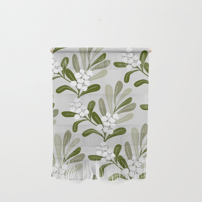 Mistletoe Pattern - Green Wall Hanging Gallery Image 1