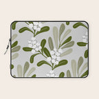 Mistletoe Pattern - Green Laptop Sleeve Gallery Image 1