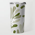 Mistletoe Pattern - Green Travel Mug Gallery Image 2