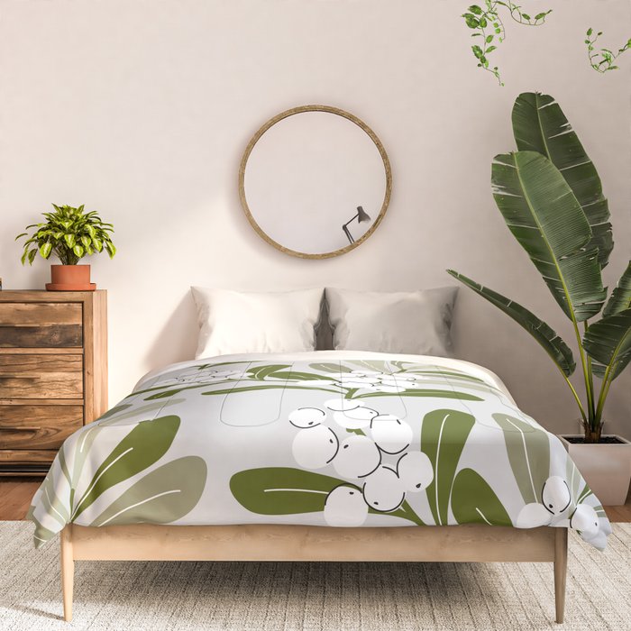 Mistletoe Pattern - Green Comforter Gallery Image 3