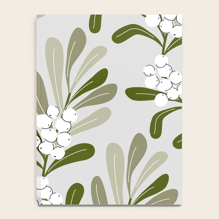 Mistletoe Pattern - Green Notebook Gallery Image 4
