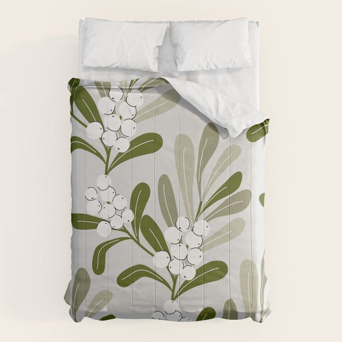 Mistletoe Pattern - Green Comforter Gallery Image 6