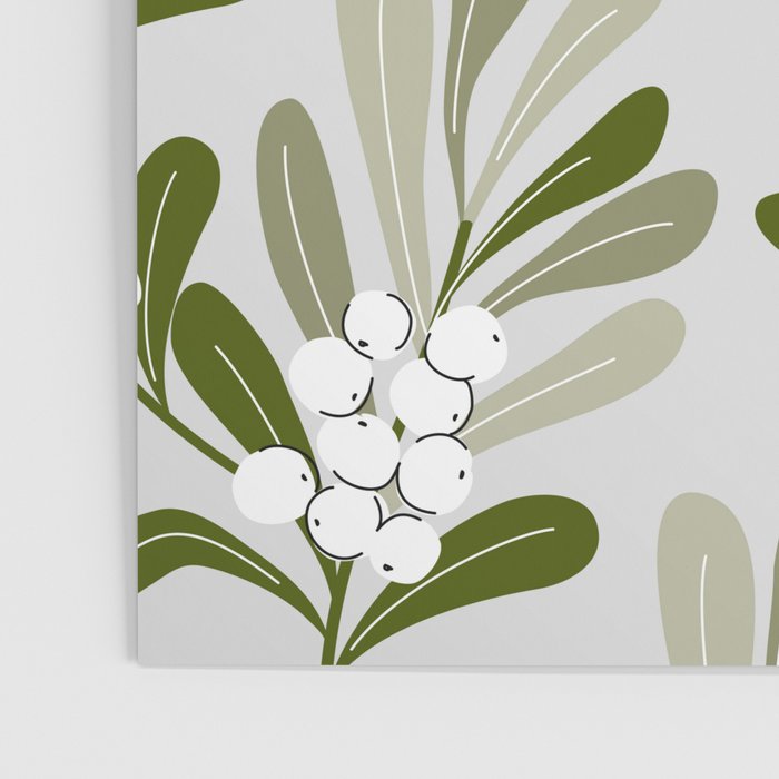 Mistletoe Pattern - Green Poster Gallery Image 3
