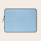 Thin Stripes Blue and White Striped Pattern Laptop Sleeve Gallery Image 1