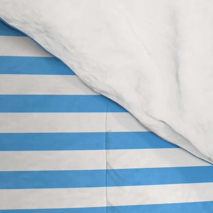 Thin Stripes Blue and White Striped Pattern Comforter Gallery Image 4