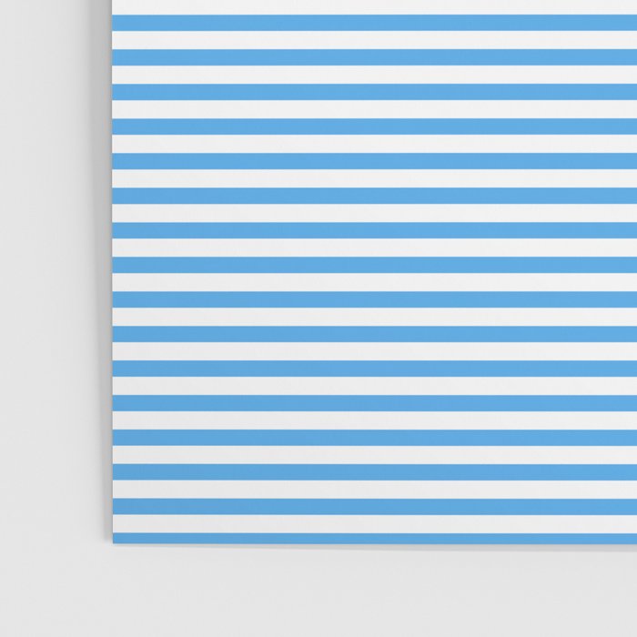 Thin Stripes Blue and White Striped Pattern Poster Gallery Image 3