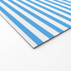 Thin Stripes Blue and White Striped Pattern Welcome Mat Gallery Image 2