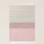 Minimalist Pink Color Block Black Line Stationery Card Gallery Image 2