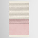 Minimalist Pink Color Block Black Line Tablecloth Gallery Image 2