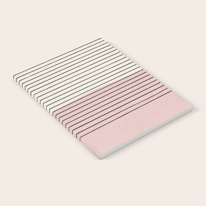 Minimalist Pink Color Block Black Line Notebook Gallery Image 1