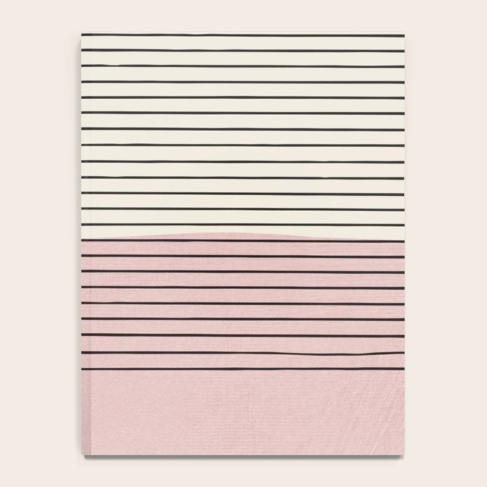 Minimalist Pink Color Block Black Line Notebook Gallery Image 4