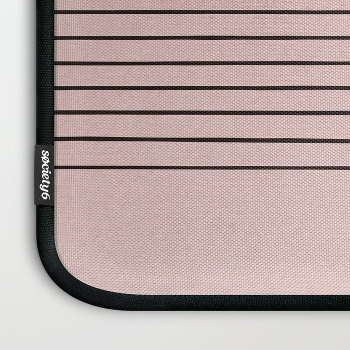 Minimalist Pink Color Block Black Line Laptop Sleeve Gallery Image 3