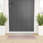 Minimalist Pink Color Block Black Line Welcome Mat Gallery Image 3