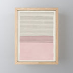 Minimalist Pink Color Block Black Line Mini Art Print Gallery Image 1