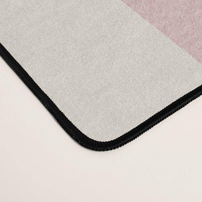 Minimalist Pink Color Block Black Line Desk Mat Gallery Image 4