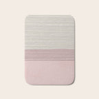 Minimalist Pink Color Block Black Line Bath Mat Gallery Image 1