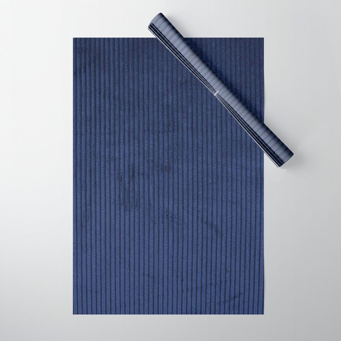 blue corduroy Wrapping Paper Gallery Image 1