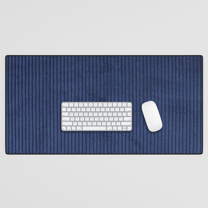 blue corduroy Desk Mat Gallery Image 1