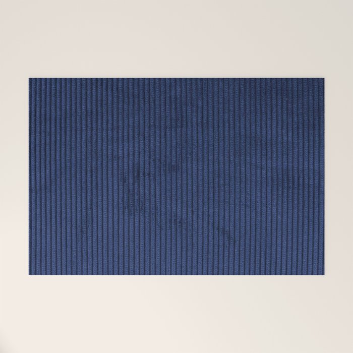 blue corduroy Welcome Mat Gallery Image 1