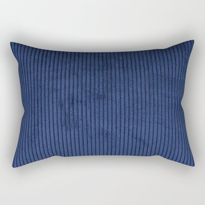 blue corduroy Rectangular Pillow Gallery Image 1