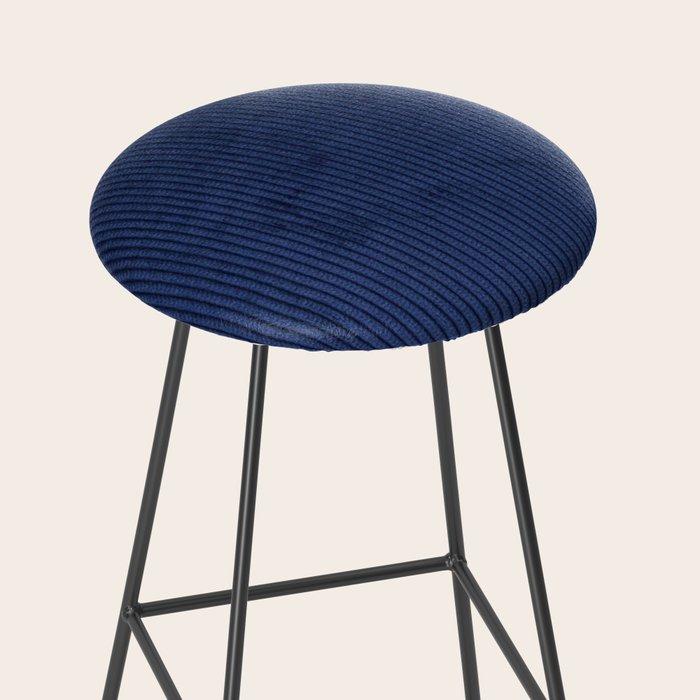 blue corduroy Stool Gallery Image 2