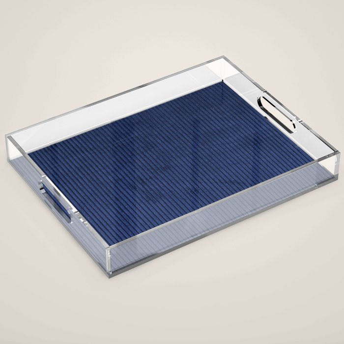 blue corduroy Acrylic Tray Gallery Image 1