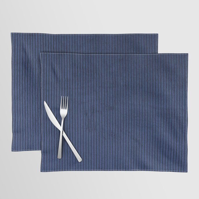 blue corduroy Placemat Gallery Image 1