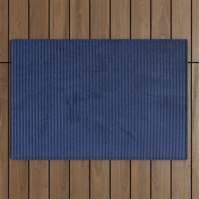 blue corduroy Outdoor Rug Gallery Image 1