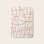 Red Line Art Abstract Minimalist Artwork Bath Mat Gallery Image 1