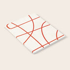 Red Line Art Abstract Minimalist Artwork Notebook Gallery Image 2