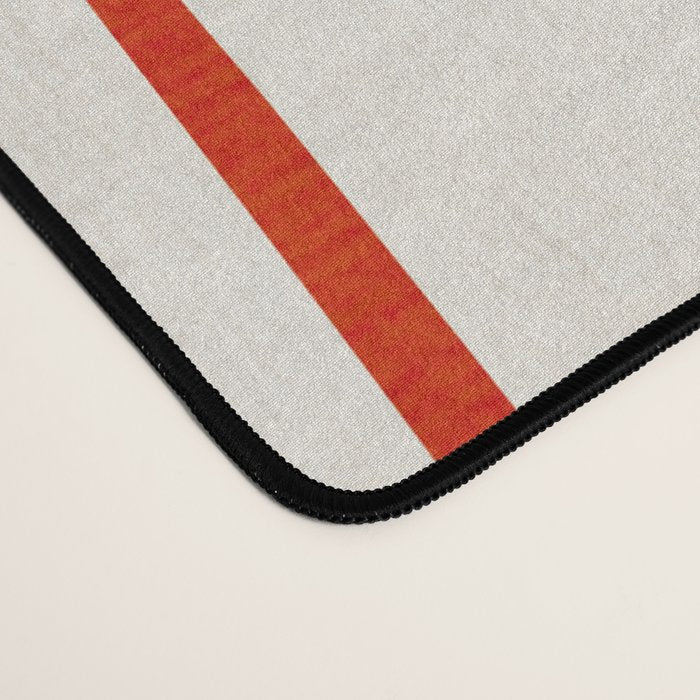 Red Line Art Abstract Minimalist Artwork Desk Mat Gallery Image 4