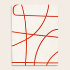 Red Line Art Abstract Minimalist Artwork Notebook Gallery Image 4