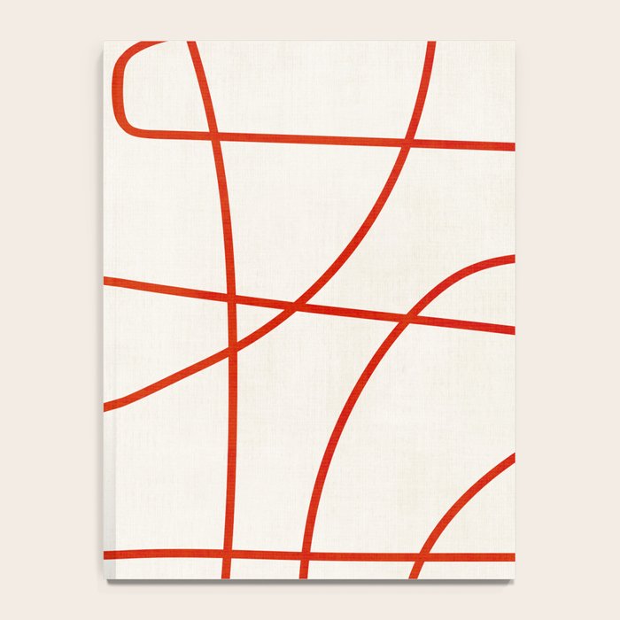 Red Line Art Abstract Minimalist Artwork Notebook Gallery Image 4