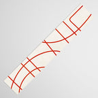 Red Line Art Abstract Minimalist Artwork Table Runner Gallery Image 3