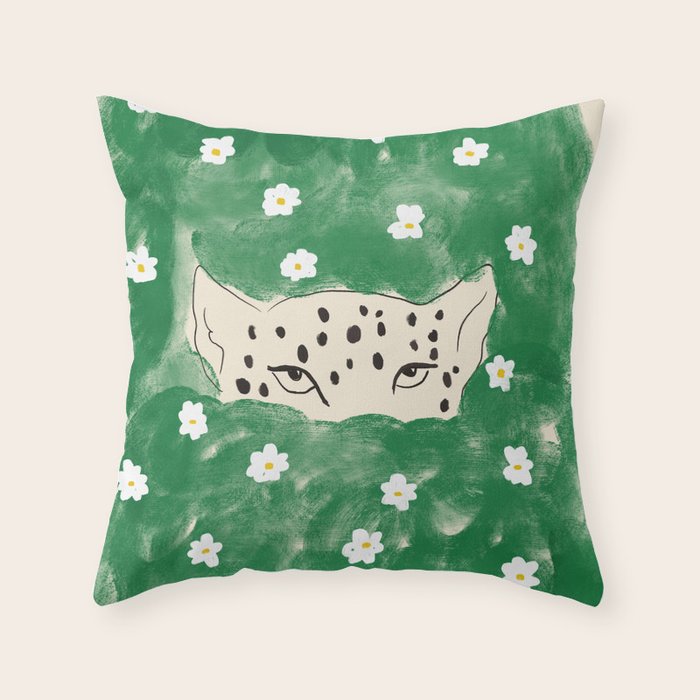 Snow Leopard Throw Pillow Gallery Image 6