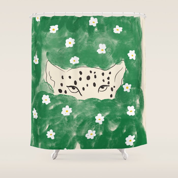 Snow Leopard Shower Curtain Gallery Image 1