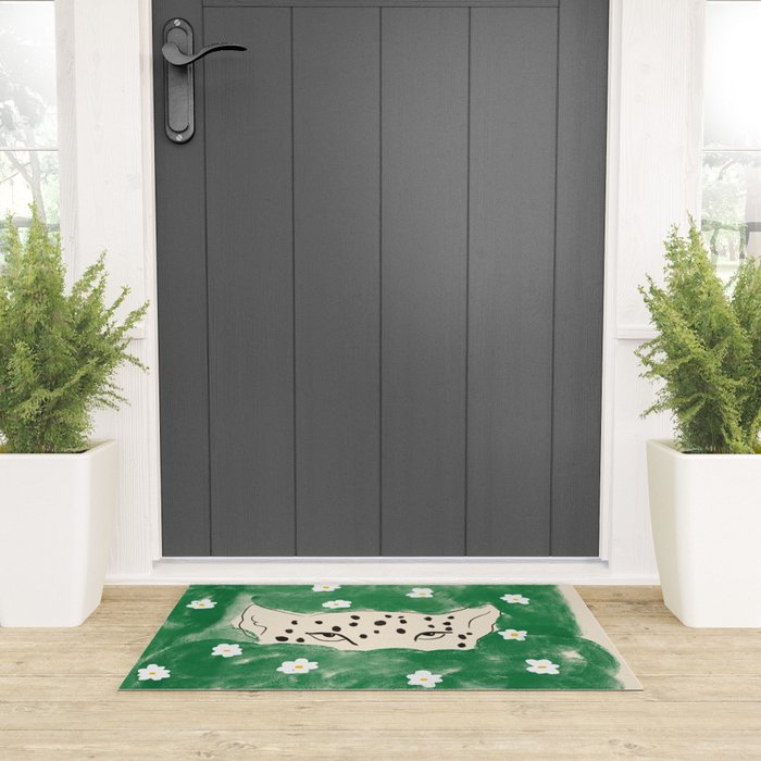 Snow Leopard Welcome Mat Gallery Image 3