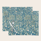 William Morris Melsetter Trellis Dark Blue  Placemat Gallery Image 1