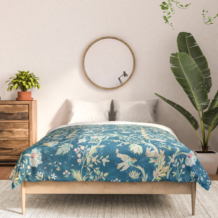 William Morris Melsetter Trellis Dark Blue  Comforter Gallery Image 3