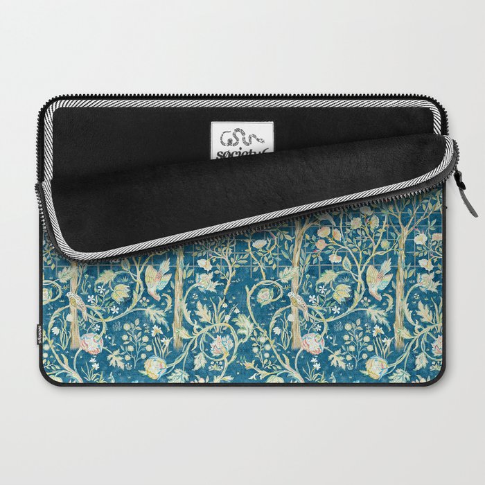 William Morris Melsetter Trellis Dark Blue  Laptop Sleeve Gallery Image 2