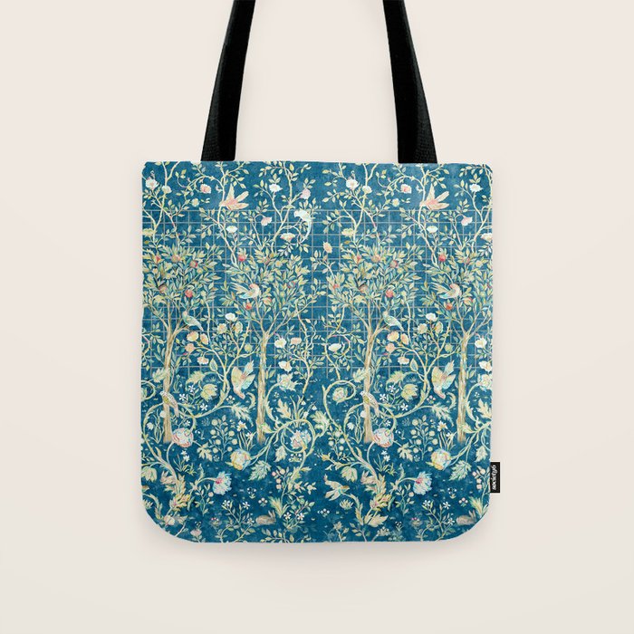 William Morris Melsetter Trellis Dark Blue  Tote Bag Gallery Image 1