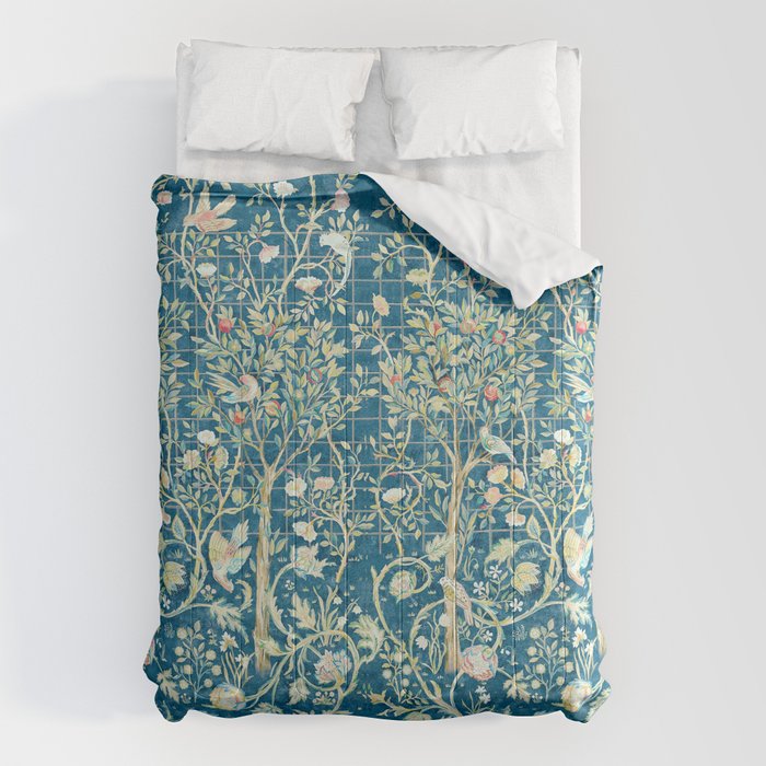 William Morris Melsetter Trellis Dark Blue  Comforter Gallery Image 1