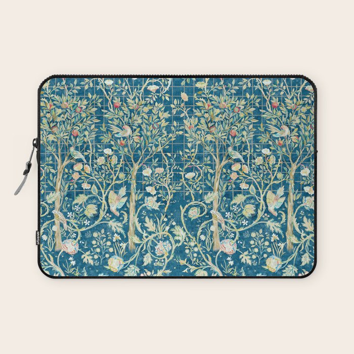 William Morris Melsetter Trellis Dark Blue  Laptop Sleeve Gallery Image 1
