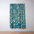 William Morris Melsetter Trellis Dark Blue  Window Curtain Gallery Image 3