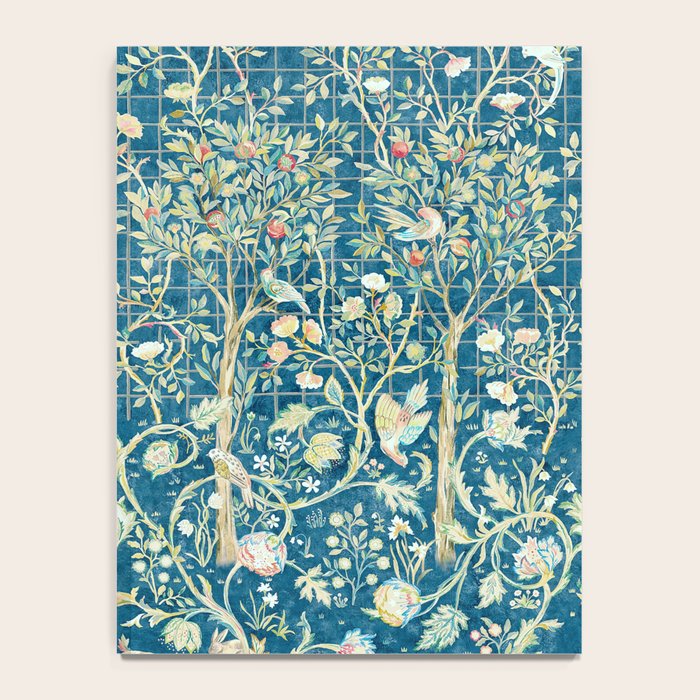 William Morris Melsetter Trellis Dark Blue  Notebook Gallery Image 4