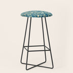 William Morris Melsetter Trellis Dark Blue  Stool Gallery Image 1