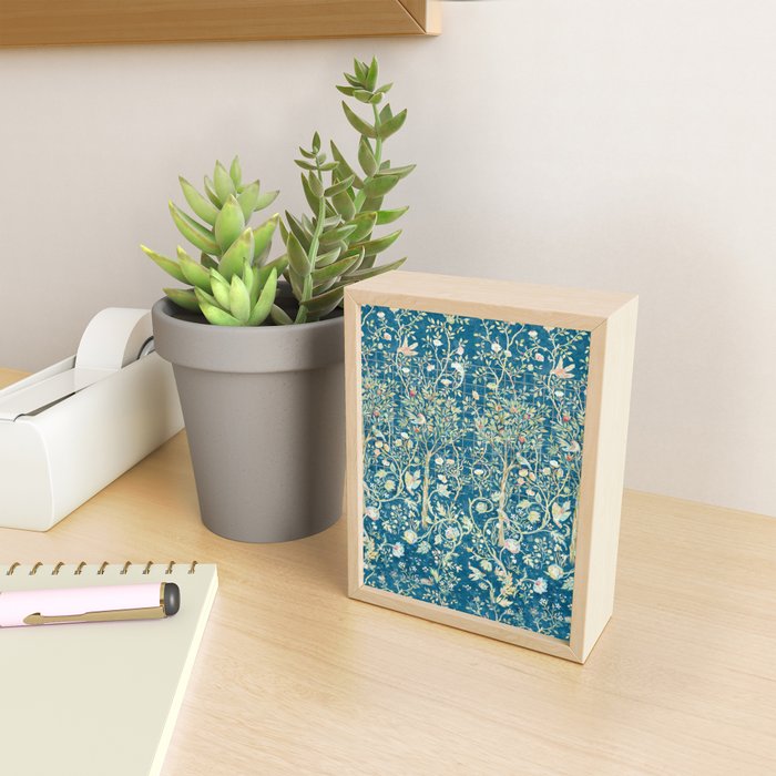 William Morris Melsetter Trellis Dark Blue  Mini Art Print Gallery Image 2