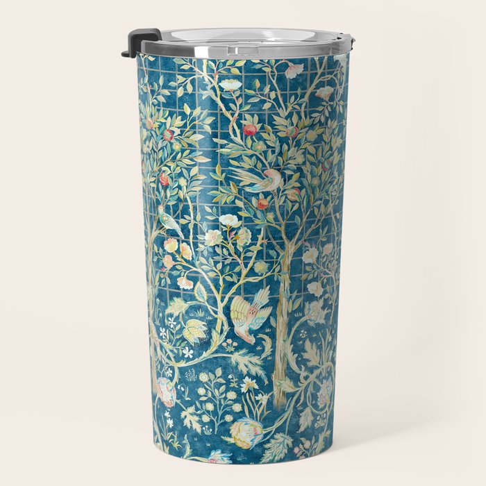William Morris Melsetter Trellis Dark Blue  Travel Mug Gallery Image 3