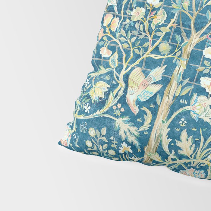 William Morris Melsetter Trellis Dark Blue  Pillow Sham Gallery Image 4