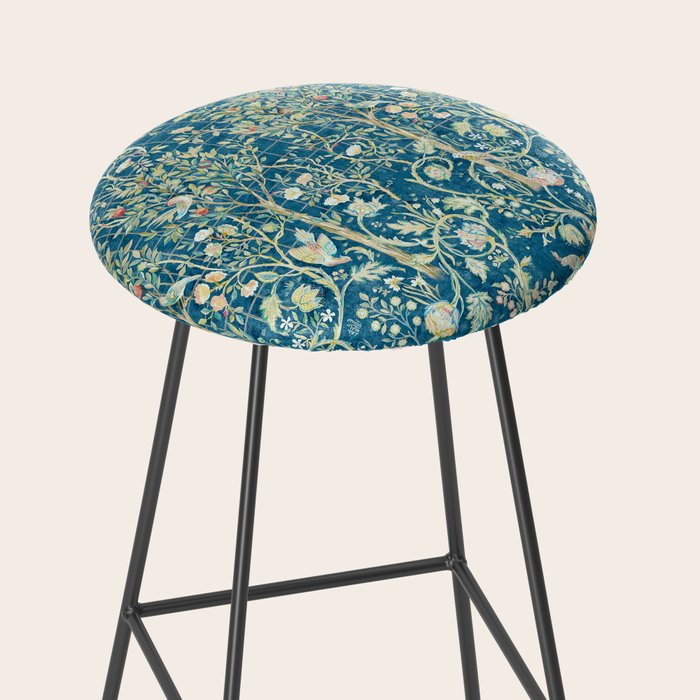 William Morris Melsetter Trellis Dark Blue  Stool Gallery Image 2